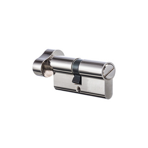 En 1303 Brass 6 Pins Standard Safety Euro Profile Brass Double Door Lock Cylinder With Knob