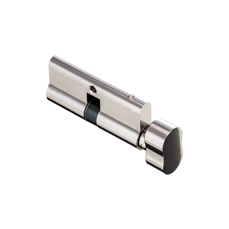 En 1303 Brass 6 Pins Standard Safety Euro Profile Brass Double Door Lock Cylinder With Knob