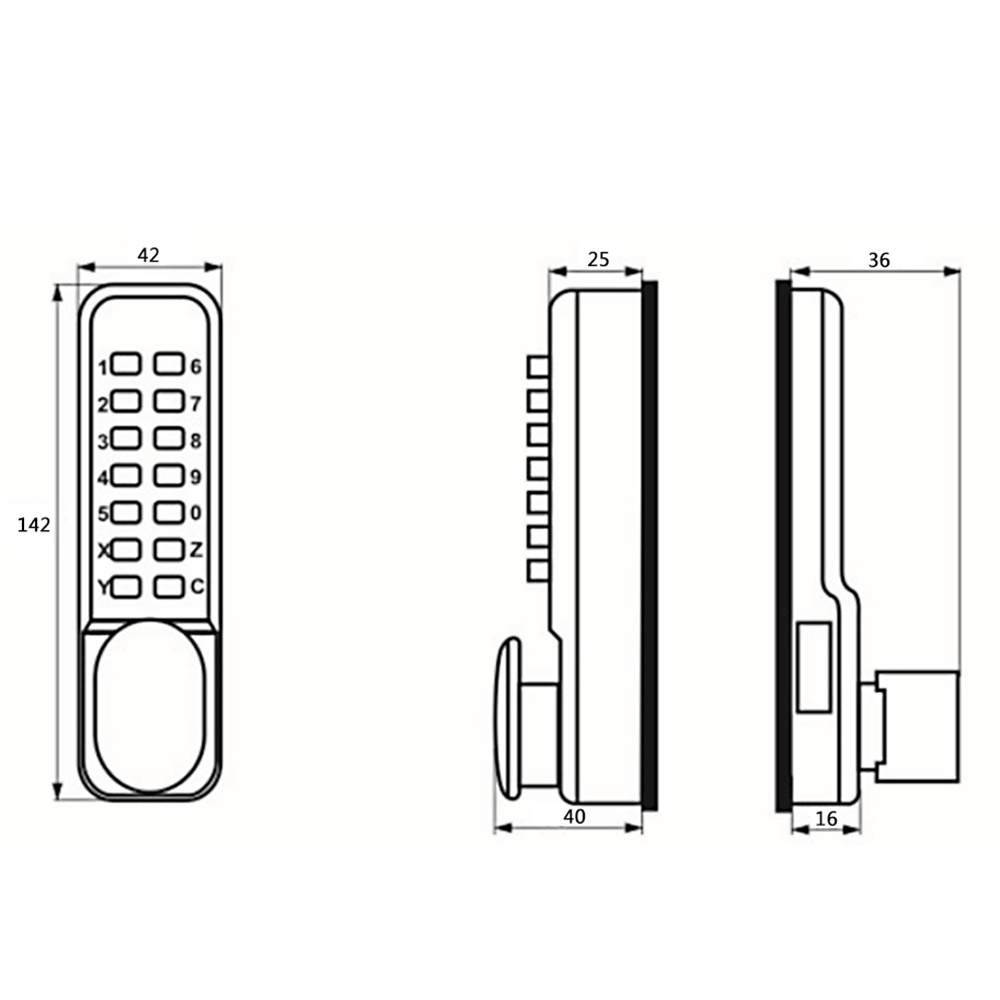 CRITERION Reliable quality Wholesale Waterproof mechanical keyless entry door lock