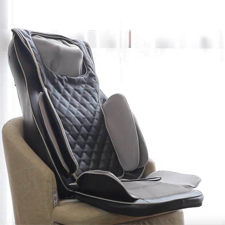 Electric full back massage seat 3D airbag heated car vibrating shiatsu infrared massage cushion