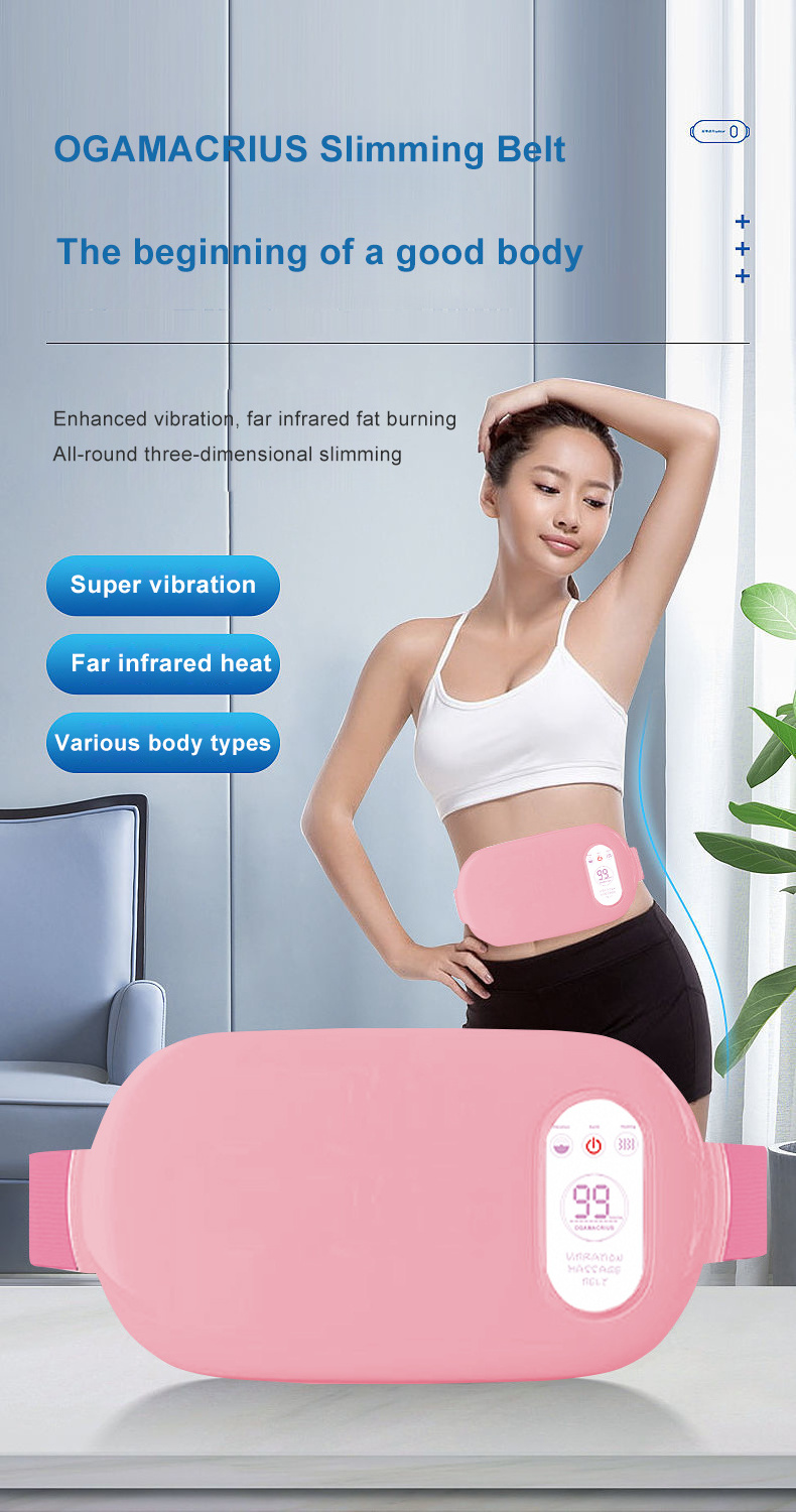 NingdeCrius 2022 hot sell vibration waist abdominal  electric belt massager electric abdominal heating slimming belt