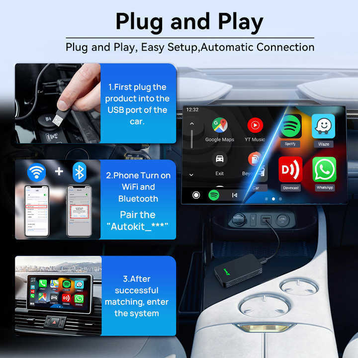 Carplay Android 13 portable carplay Ai Box auto android media box multimedia dongle wireless car carplay Car Smart Box