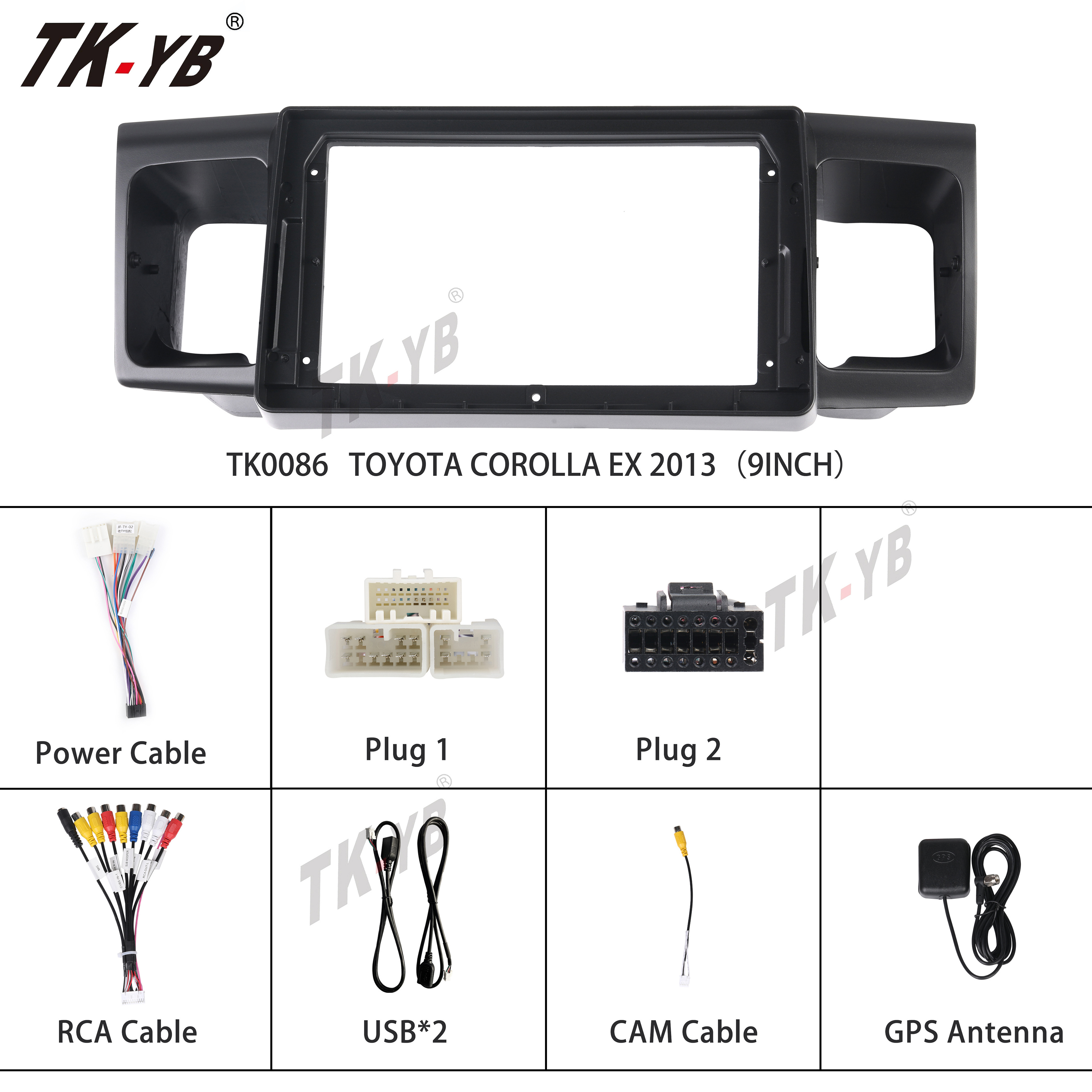 Adapter Radio Bracket TK car frame 2013 Radio Frame Car Dashboard Accessories for Toyota Corolla EX