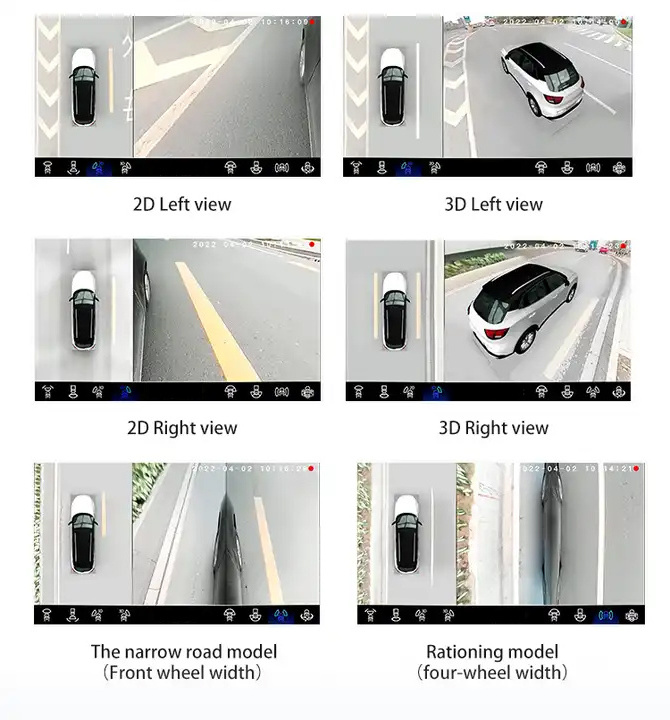 360 Car Camera 3D Night Vision Around Bird View System Security Camera 4 Way AVM 360 Degree Car Camera