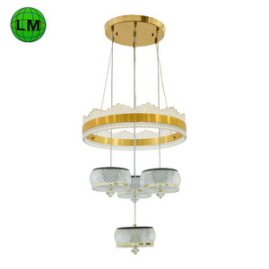 Modern new design simple style contemporary interior color decoration hanging light LED chandelier can be remote control dimming