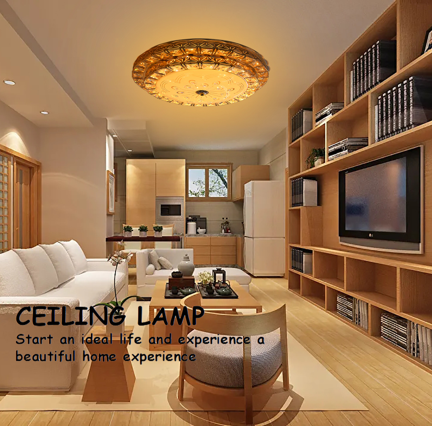 House lighting ceiling modern lights crystal led ceiling light indoor for bedroom living room