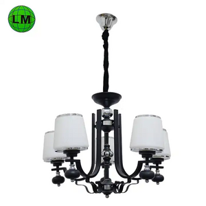 Chandelier sitting lights/Glass Iron Light Modern Living Room Suspending Lighting Fixture Chandelier