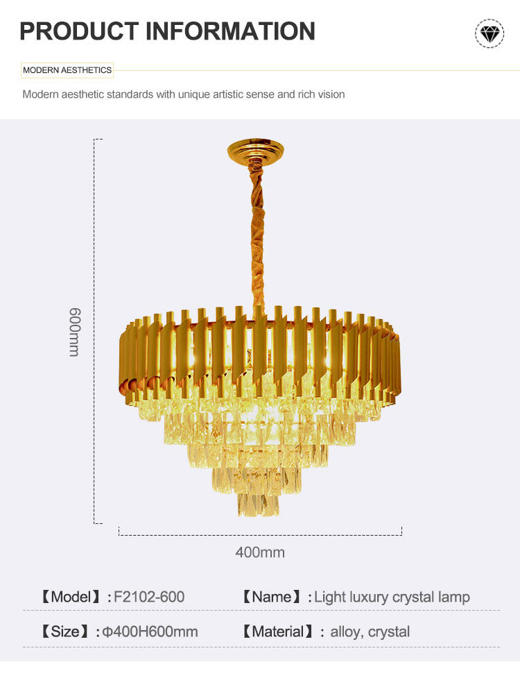 Wholesale High Quality Indoor Luxury Gold Chandelier Creative Crystal Pendant Lamp odern luxury small crystal chandelier