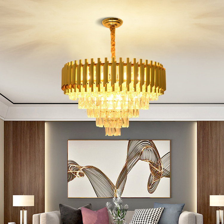 Wholesale High Quality Indoor Luxury Gold Chandelier Creative Crystal Pendant Lamp odern luxury small crystal chandelier