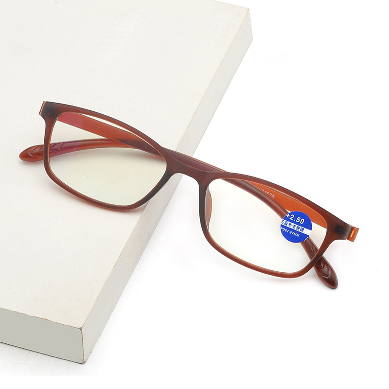 Classic Cheap Portable Small Plastic Square Frames Anti Blue Light Lens Bulk Reading Glasses