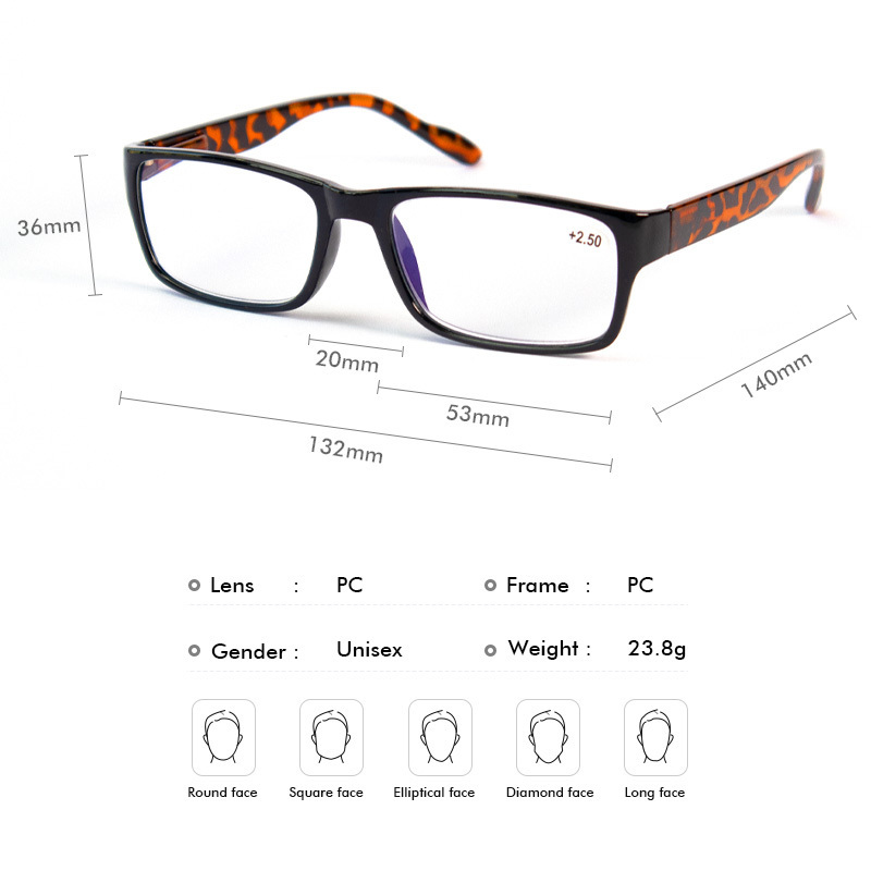 High Quality Spring Hinges Blue Light Blocking Lightweight Eyeglasses Readers Trendy Reading Glasses For Women Men