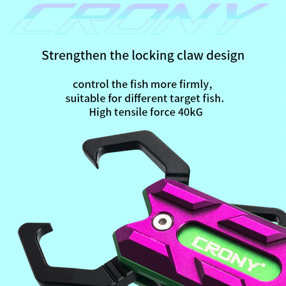 CRONY 16kg Fishing Accessories Aerometal Aluminum Alloy Fish Holder With Weight Scale Fish Lip Grip Grabber Fishing Gripper