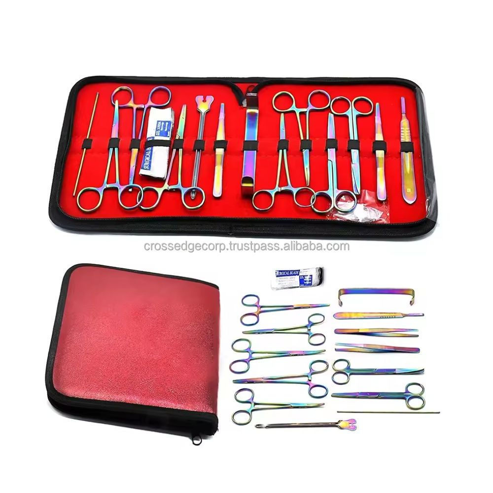 Professional suture practice kit for medical student Suture Pad and Tool Kit with Thread & Needle for Medical Nursing Stainless