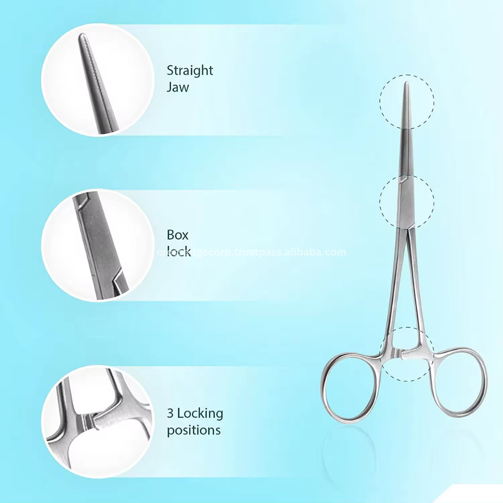 Top Quality hemostat forceps stainless steel professional surgical Sponge Holding & Dressing Forceps product sponge forceps