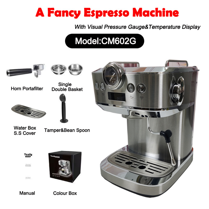 New Extraction Boiler 20Bar Smart Italian For Business Coffe Makers Espresso Machines Commercial Machine Coffee