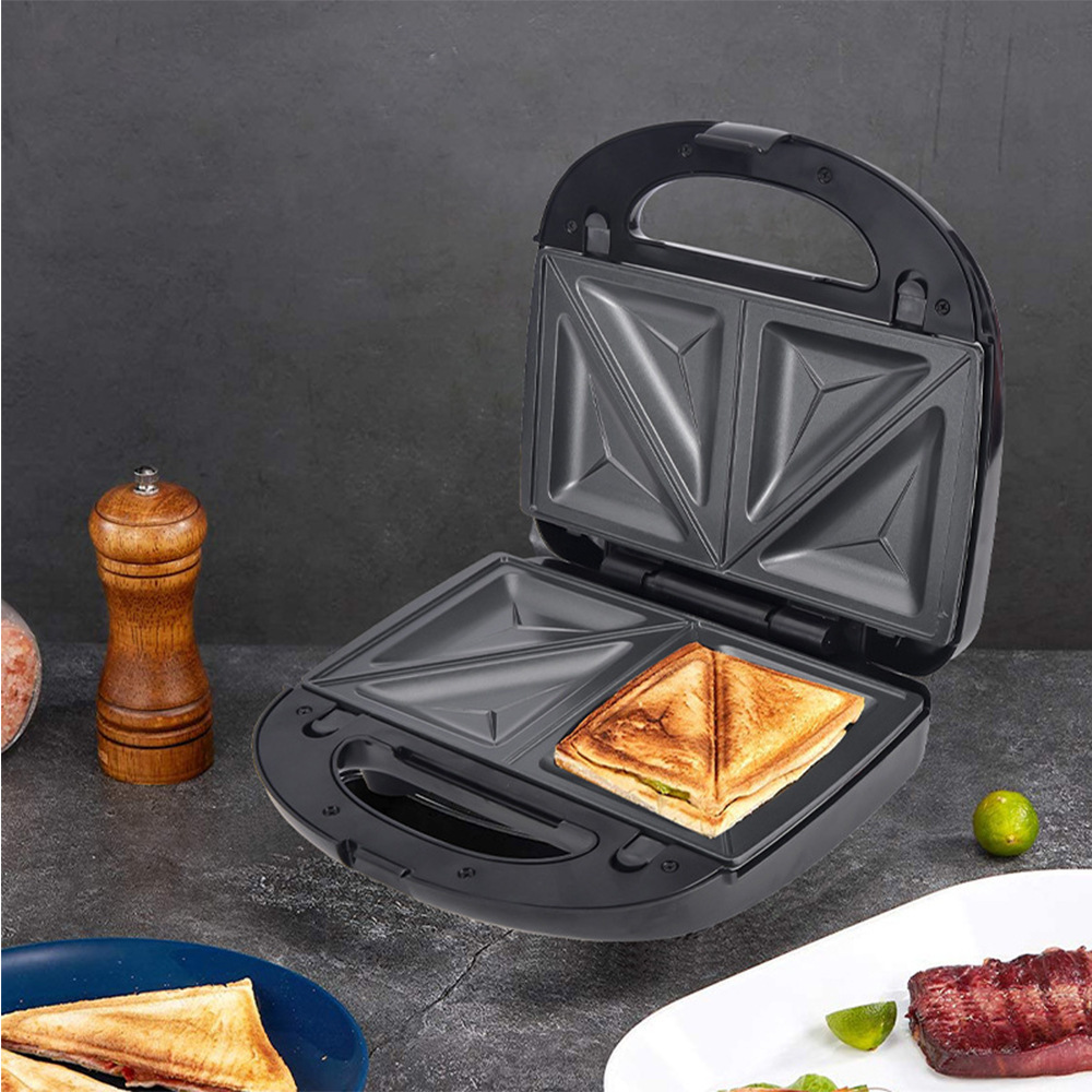 750W 6 In 1 Detachable Electric Press Vertical Contact Non Stick Breakfast Bread Waffle Sandwich Maker