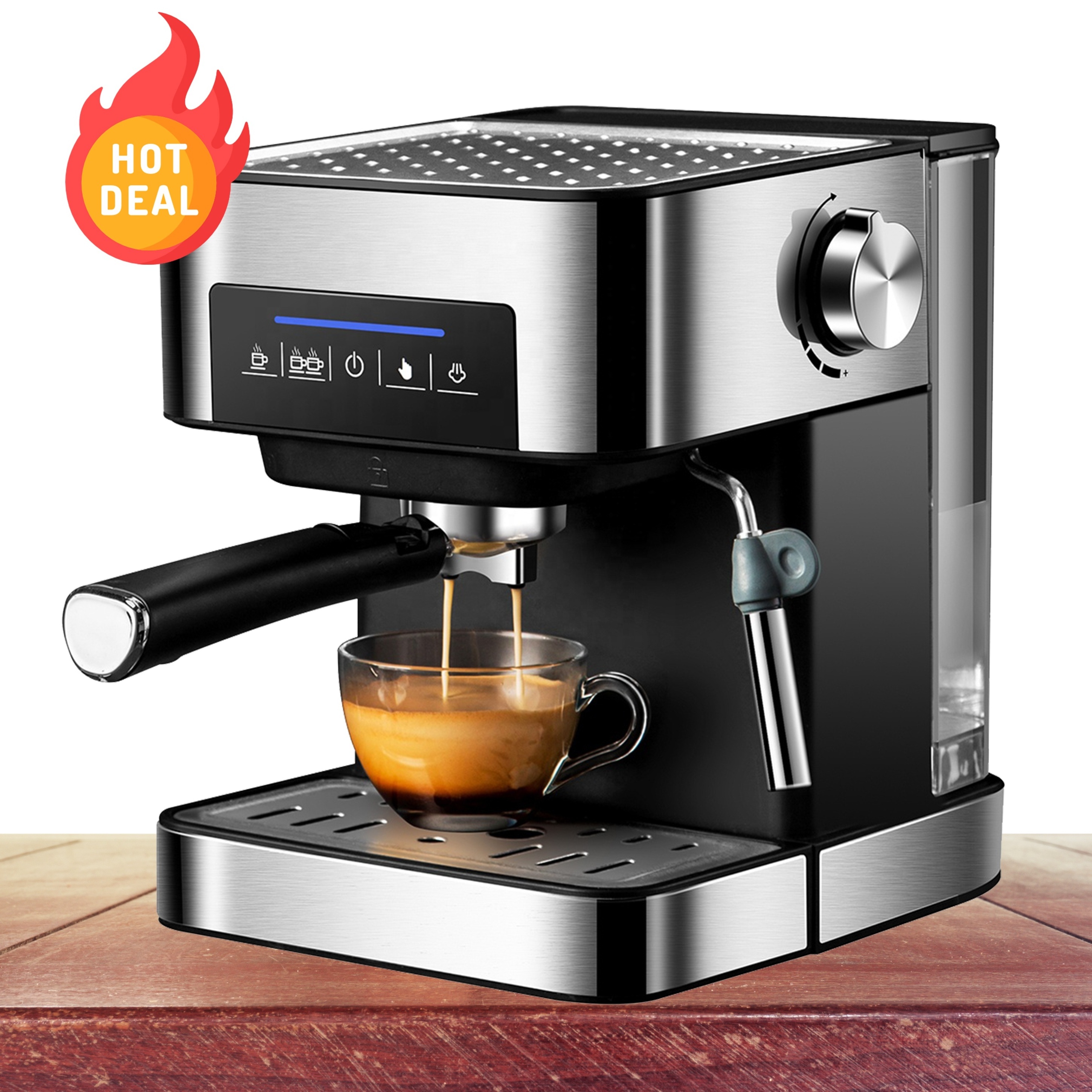 High Quality Commercial Household Cappuccino Latte Macchiato Espresso Machine Coffee Maker for Cafe Cafetera Office