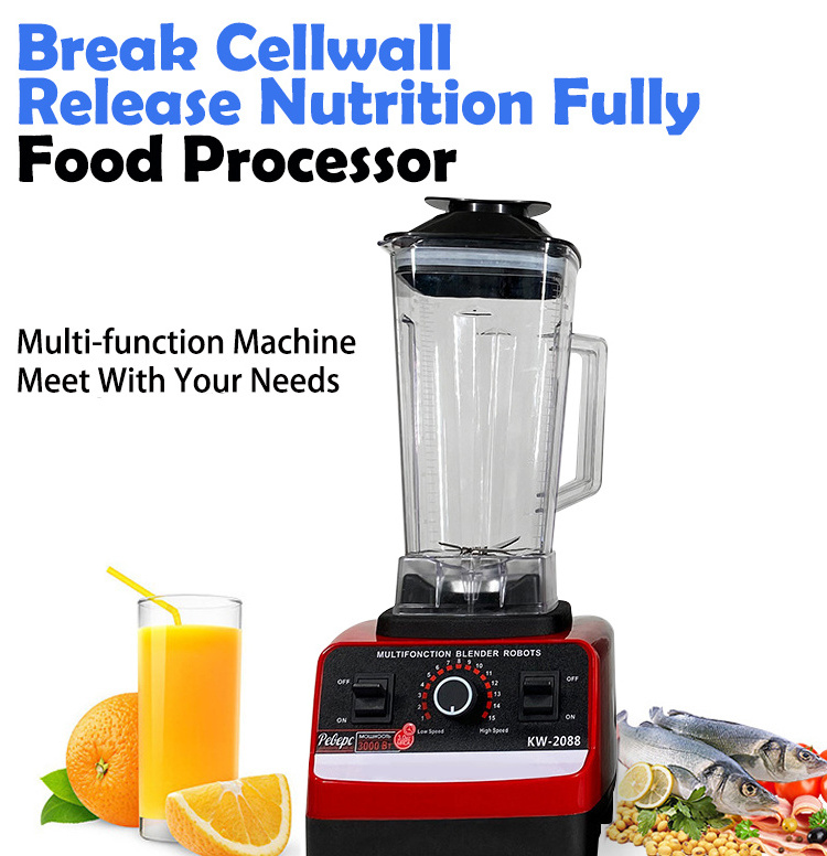 Popular Best Selling 2 in 1 1500W Heavy Duty Commercial Mixer 2L 1L Smoothie Strong Juicer Food Processor Blender