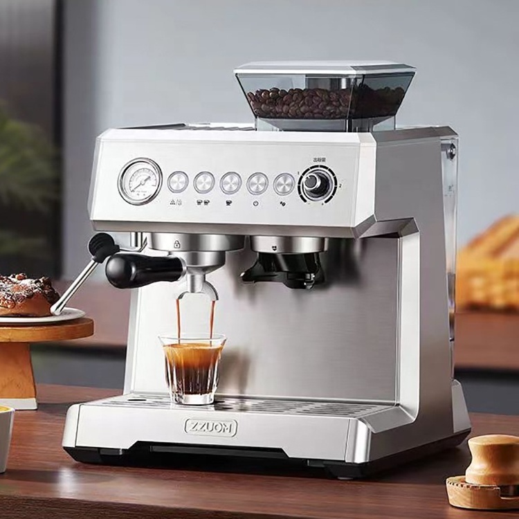 Industrial Style 2L 20BAR 1350W Bean To Cup Automatic Grinding Espresso Machine Coffee Maker for Cafe