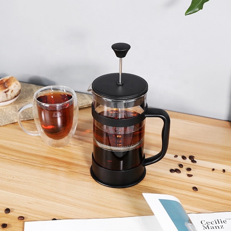 Hot Selling 1000ml Multicolor Glass Heat Resistant Coffee And Tea Maker Plastic Frame Coffee French Press