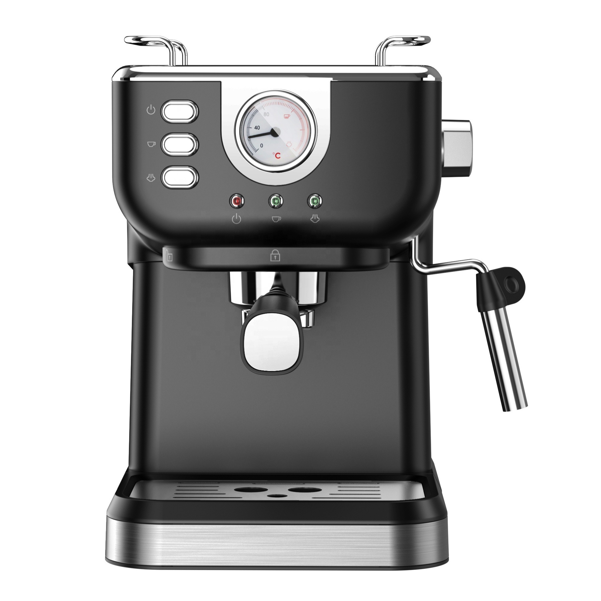 High Quality 1050W 1.5L Home Office Restaurant Semi Automatic Electric Coffee Maker Espresso Machine For Cafe