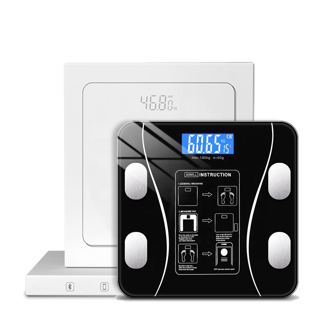 Electronic Analyzer LCD APP Most Accurate Measures Bluetooth Weight Digital Smart Bathroom Body Fat Scale