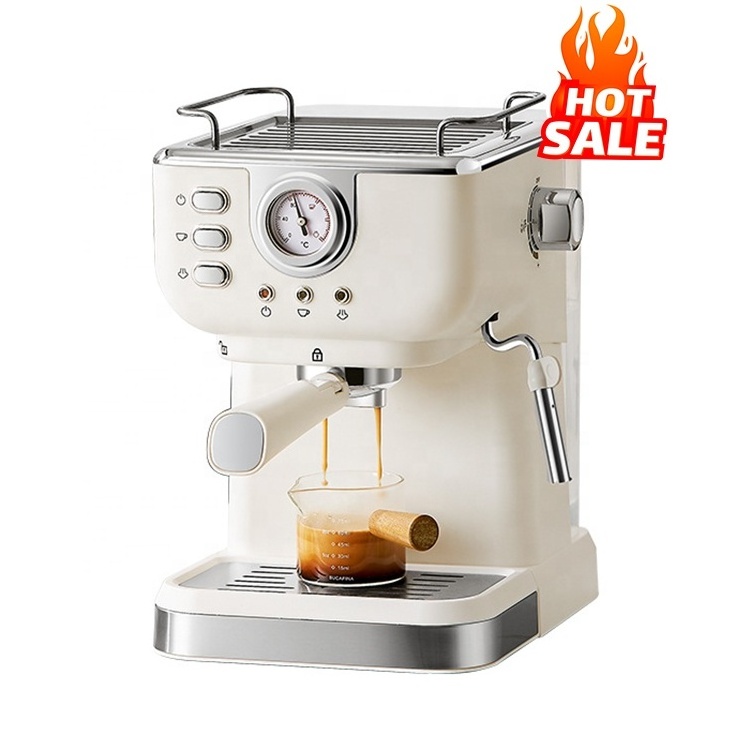 High Quality 1050W 1.5L Home Office Restaurant Semi Automatic Electric Coffee Maker Espresso Machine For Cafe