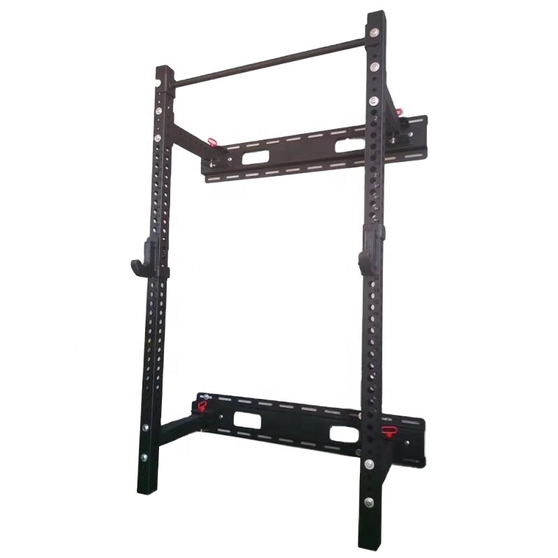 Crossmax Fitness Home Gym Hot Selling  Wall Mount Folding Squat Rack foldable wall mounted rack