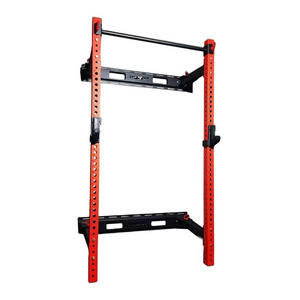 Crossmax Fitness Home Gym Hot Selling  Wall Mount Folding Squat Rack foldable wall mounted rack