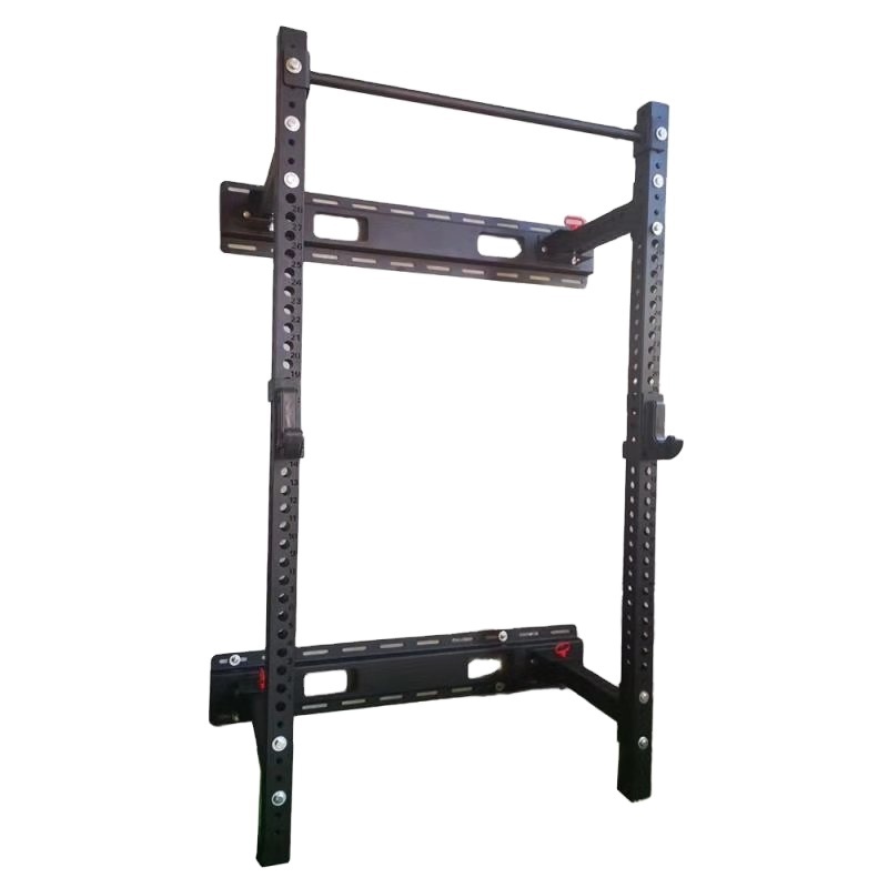 Crossmax Fitness Bodybuilding Equipment Home Gym Hot Selling Space Saving Wall Mount Folding Squat Rack