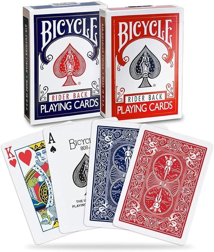 Bicycle Rider Back Playing Cards Standard Index Poker Cards  Red And White Magic Props Show Cards Table Games