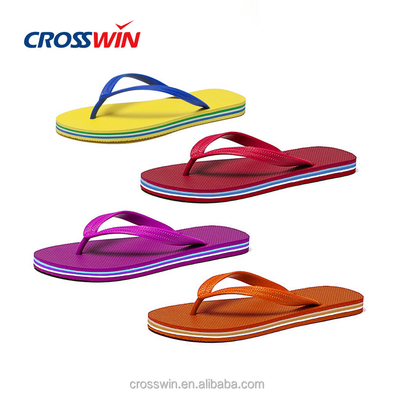 Custom Printed Logo Summer Rubber Beach Bathroom Shower Slippers Flip Flops Environmental friendly Colorful Slides Flip Flops