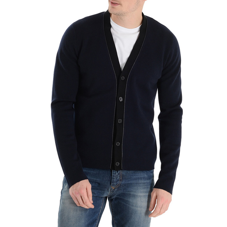 Mens Thick Varsity Cardigans Sweater