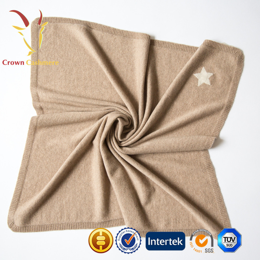 100% Kids Cashmere Knitted Wholesale Baby Throw Blankets