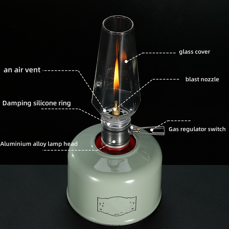 Outdoor Camping Lamp Lantern Gas Candle Lamp Tent Lantern Light Fishing Hiking for Backpacking  Camping