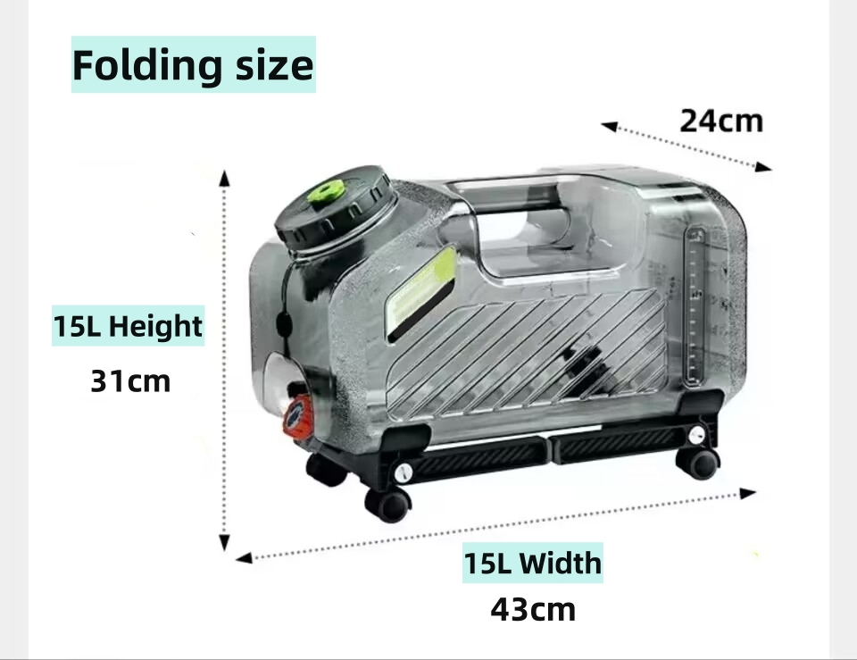 Camping Water Storage tank, No Leakage Water Storage,  Folding Portable Water Can for Camping, Hiking