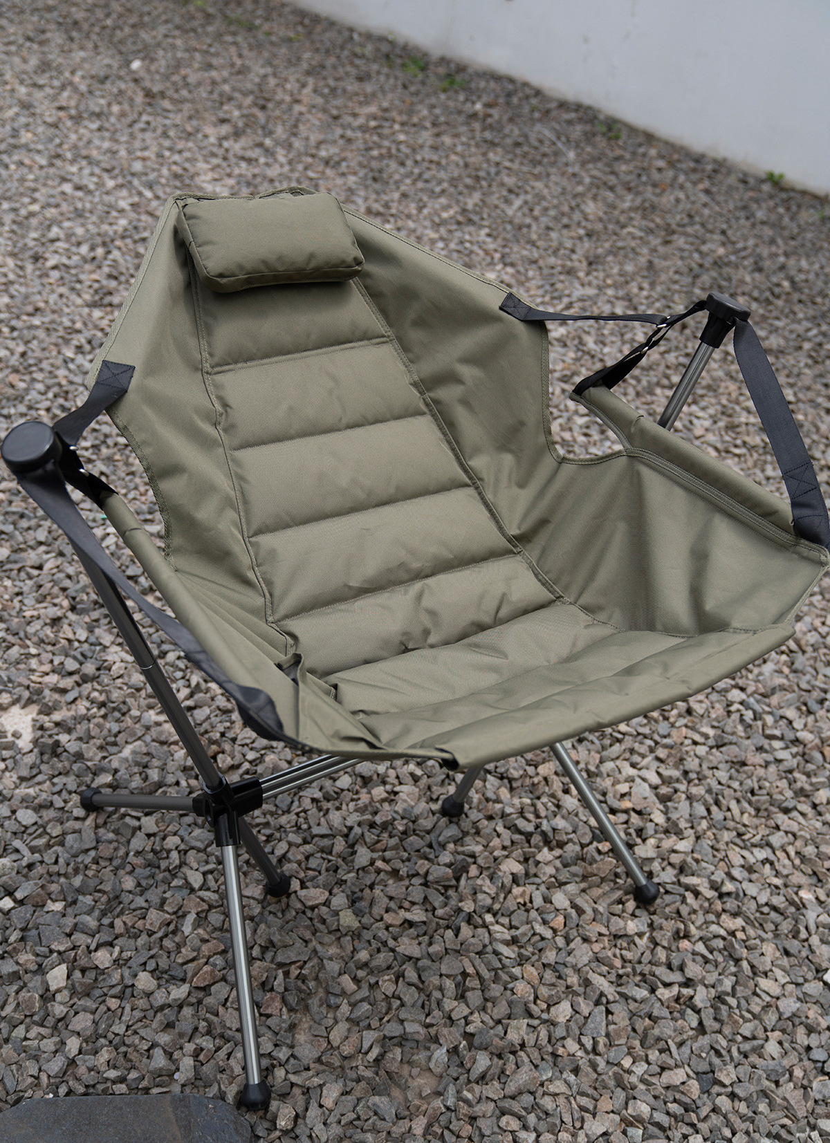 Portable Hammock Camping Chair Aluminum Alloy Adjustable Back Padded Folding Swing Chair with Pillow