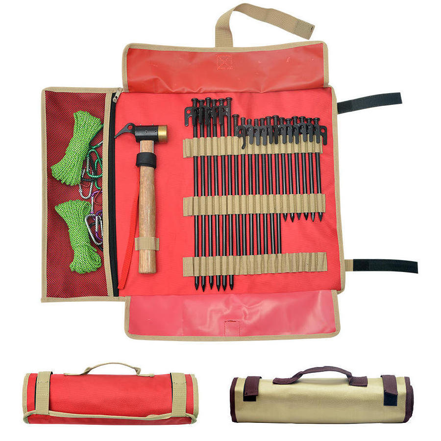 Outdoor Camping Nail Storage Bag Tent Canopy Nail Hammer Tool Kit Simple Portable Storage Bag