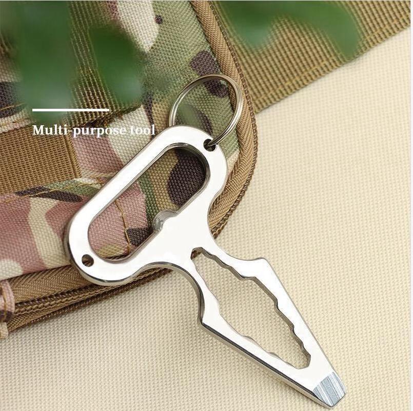 Bottle Opener Multi Tool Stainless Steel,Multi Function Wrench Jar Outdoor Tool Kit Metal Repair Tool