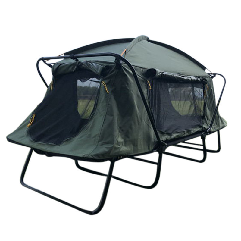 Off ground Tent Rainproof Double-layer Outdoor Folding Tent, Sleeping Bed with Rain Cover for camping