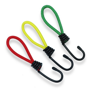 Bungee Cord Moving Straps Durable Rubber Elastic Straps with Hooks,camping Plastic Coated Metal Hooks