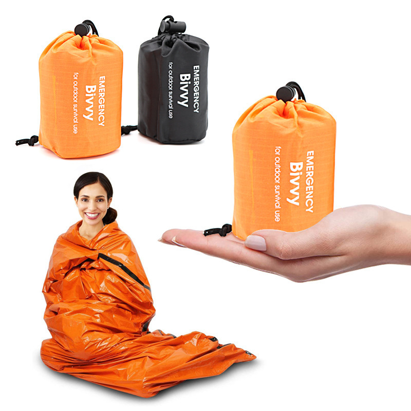 Emergency Sleeping Bag Bivvy Blanket Ultralight Waterproof with Heat Retention for Camping Hiking Hiking