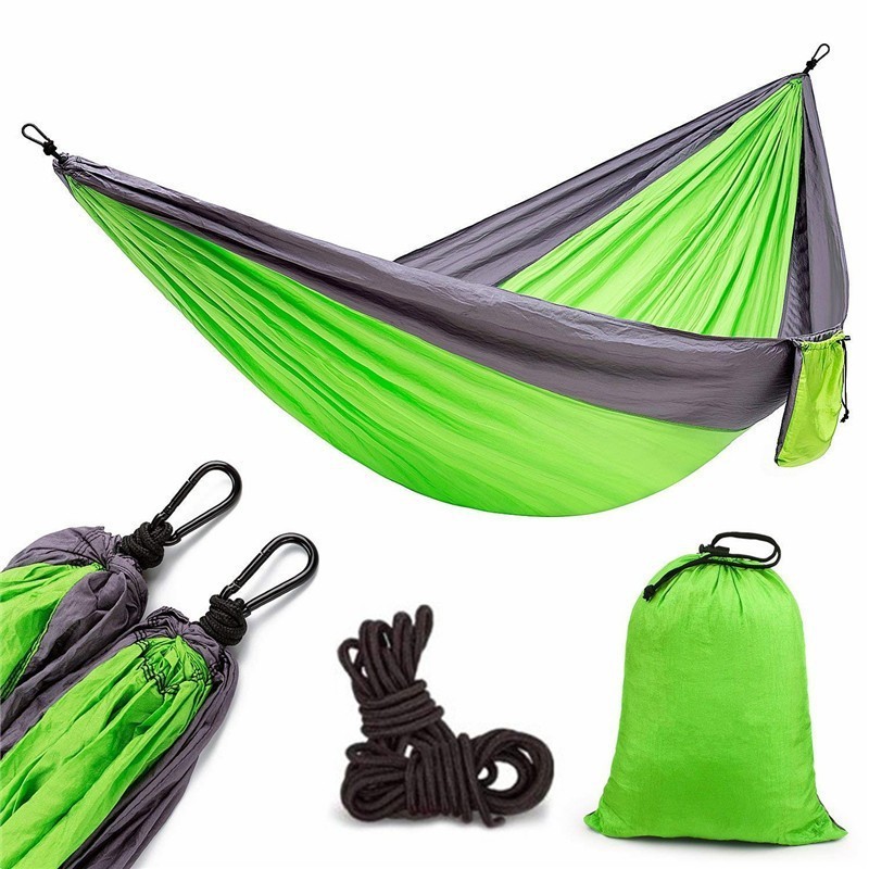 Hammock Camping Ultralight Hammock for 2 People Outdoor Breathable Hammocks Breathable Parachute Nylon