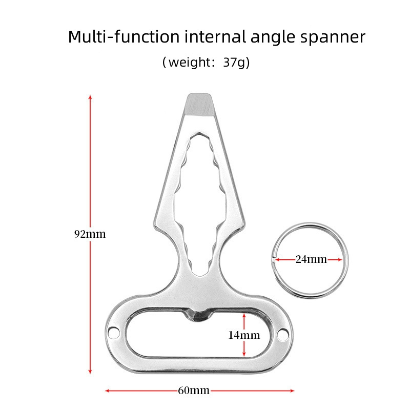 Bottle Opener Multi Tool Stainless Steel,Multi Function Wrench Jar Outdoor Tool Kit Metal Repair Tool