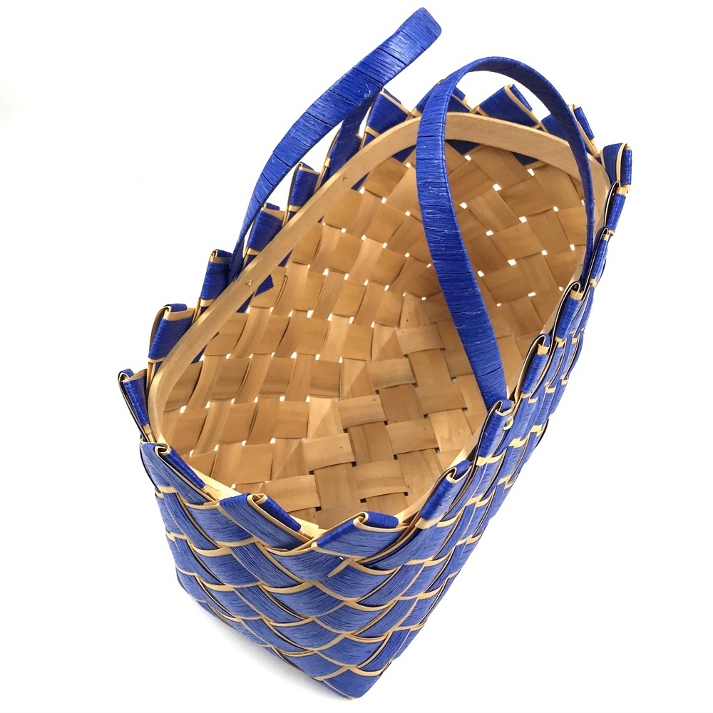 Cheap  Kitchen Food Flower Bread Bamboo Gift Fruit Picnic Hand Woven Storage Baskets