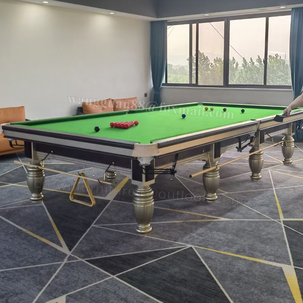 Professional hot selling customized standard solid wood full size star snooker table 12ft in china