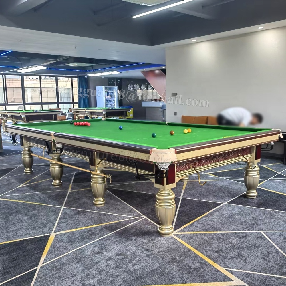 Professional hot selling customized standard solid wood full size star snooker table 12ft in china