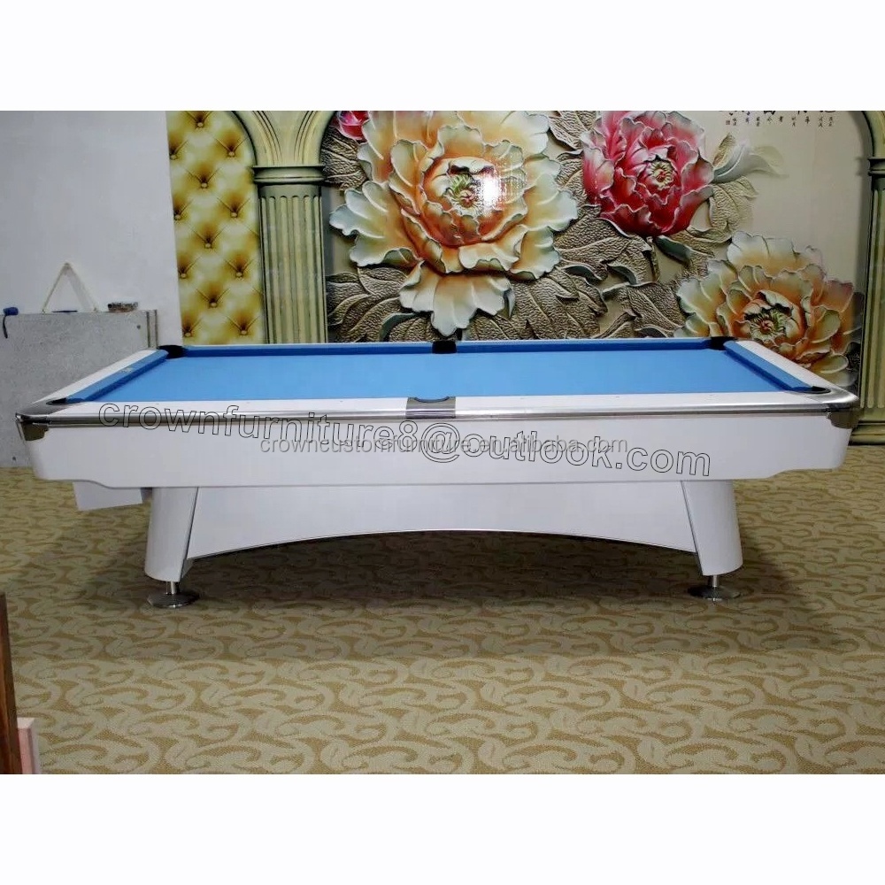 Great popular new design amertican billiard nine ball pool table with Custom design Wooden Legs and Oak Rail Net Pockets