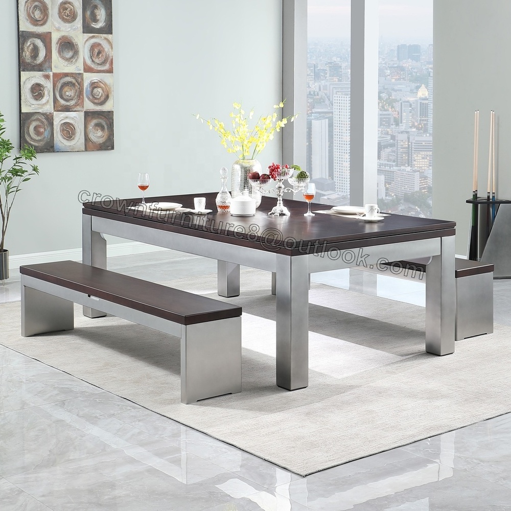 Luxury Event Furniture Mirrored Stainless Steel White Rectangular Shape Glass Coffee Table Stainless steel pool table