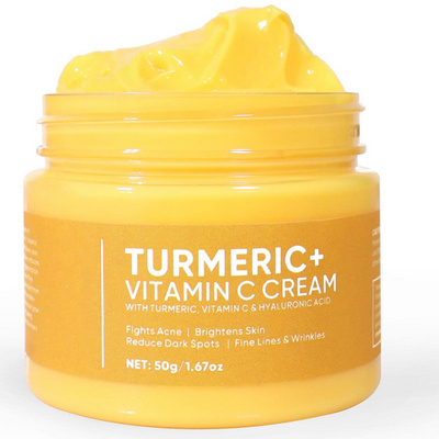 Private Label Skin Care Moisturizing Whitening Facial Cream Dark Spot Removal Brightening Turmeric Face Cream